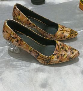 Printed Belly In Crystal Heels