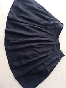 Black Pleated Mini Skirt