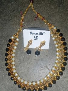 Pink Beaded Necklace Set