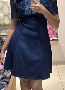 NAVY BLUE MINI DRESS- Size - S
