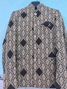 Elegant Embroidery Prince Coat With black pant