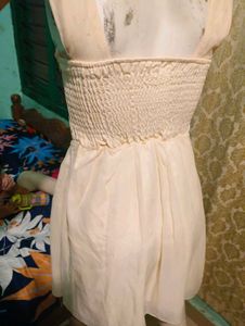 Elegant Cream Lace Party Dress