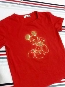 Red Mickey Mouse T Shirt