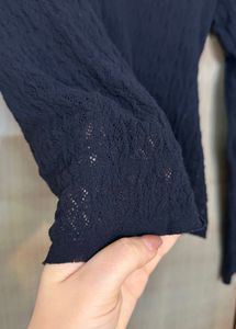 NEW Zara lace stretchable long sleeve top M-L