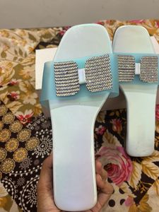 Sparkly Bow Slides
