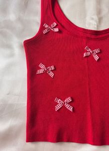 Savana Pinterest Red Bow Top