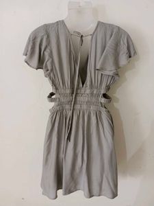 CUT-OUT GREY DRESS