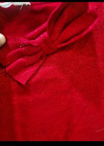 Red Dress with Bow Detail