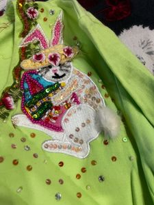 Cord Set With Hand Work &amp; Rabbit Pacth Design