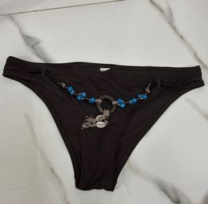Brown Breaded Bikini Bottom