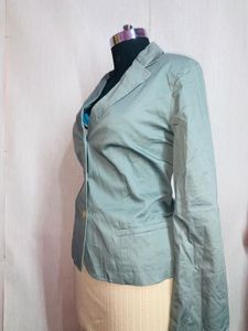 Casual Green Blazer