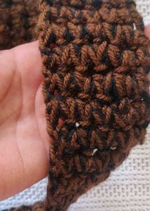 Crochet Striped Tote Bag