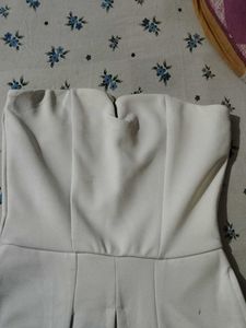 White Strapless Mini Dress