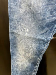Benetton mid waist cropped light fade jeans
