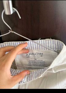 White Straight Fit Pant For Women
