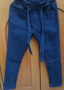 Dark Blue Denim With Belt