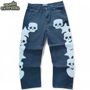 'BLACKAIR' Y2K Skull Patch Denim