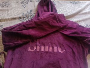 Shine Purple Velour Hoodie
