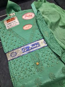 Sea Green Dress Material