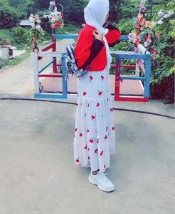 cute cherry print skirt and top