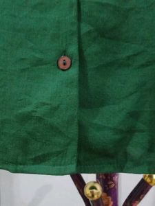 V Neck Dark Green Top