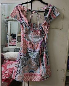Boho Patchwork printed Mini Dress