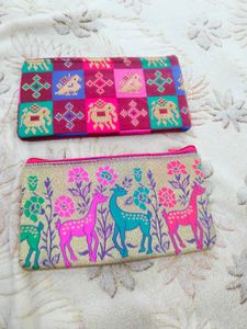 Women Multi Colour Pouch (Pack Of 2)