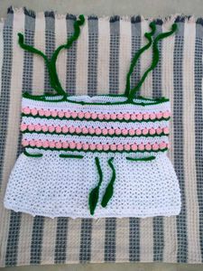 Crochet babydoll crop Top