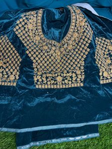 New Bridal Teal blue lehenga Unstitched