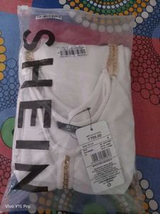 White Cutout Chain Dress