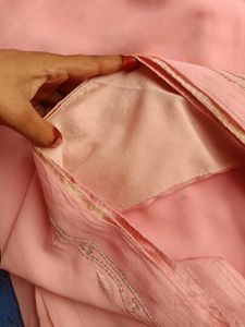 Elegant Peach Saree