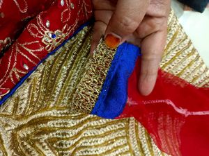 Red And Blue Gown Ethnic(Ramzan Clearance Sale)