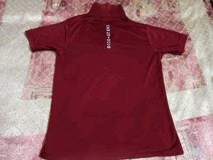 Maroon New Balance Polo Dry-Fit T-Shirt | Sporty