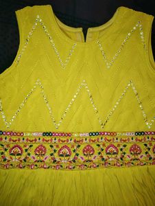Yellow Embroidered Dress