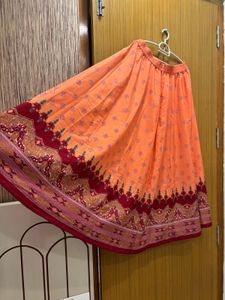 🆕 “Aurelia” peach Ethnic Skirt