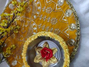 Aesthetic haldi platter