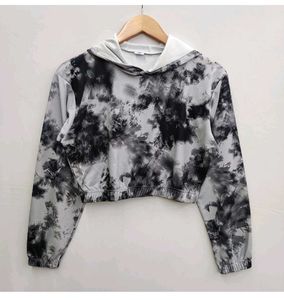 Tie-Dye Cropped Hoodie