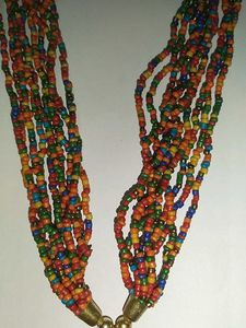 Colourful Boho Beaded Statement Necklace