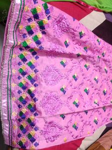 Stunning Pink Floral Embroidered Suit