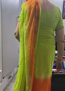 Orange And Green Suit Set