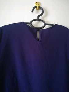 Korean Women&#39;s Navy Blue Dress