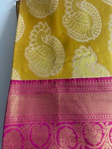 Beautiful Kanchi Pattu Gold Saree