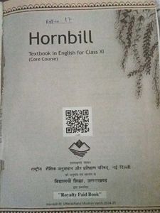 Hornbill Class XI English Textbook