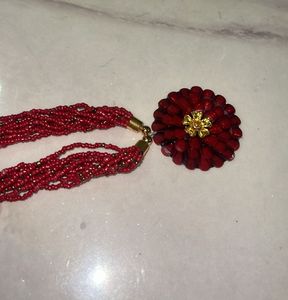 Beaded Flower Necklace