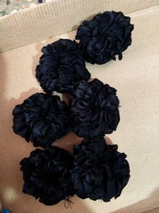 Black Floral Hair Clip