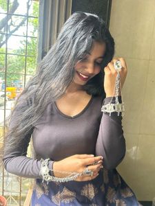 Oxidised Stone belt&amp;haathphool