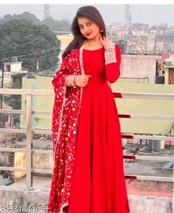 Hot Pink Embroidered Anarkali Suit