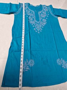 Blue Lucknowi Kurti
