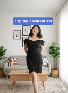 Chic Black Off-Shoulder Dress