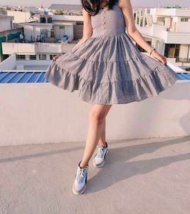 Gingham Sundress with Tie Straps